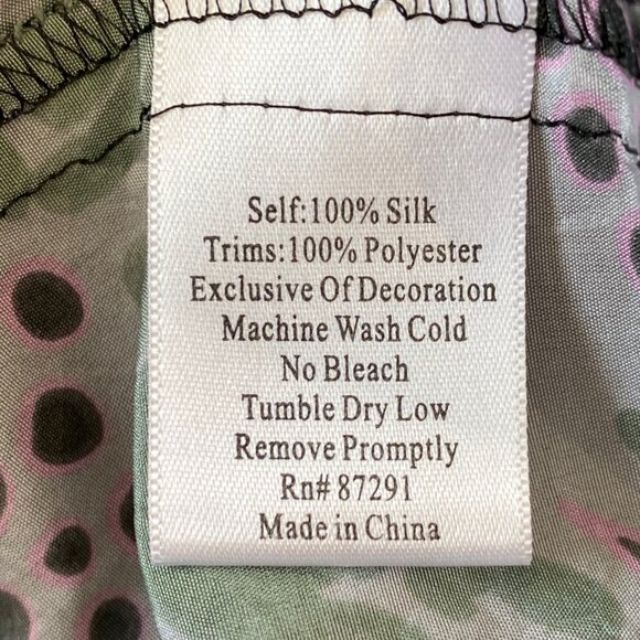 Johnny Was Silk Floral Embroidered Empire Waist Babydoll Long Sleeve Blouse - Picture 11 of 11